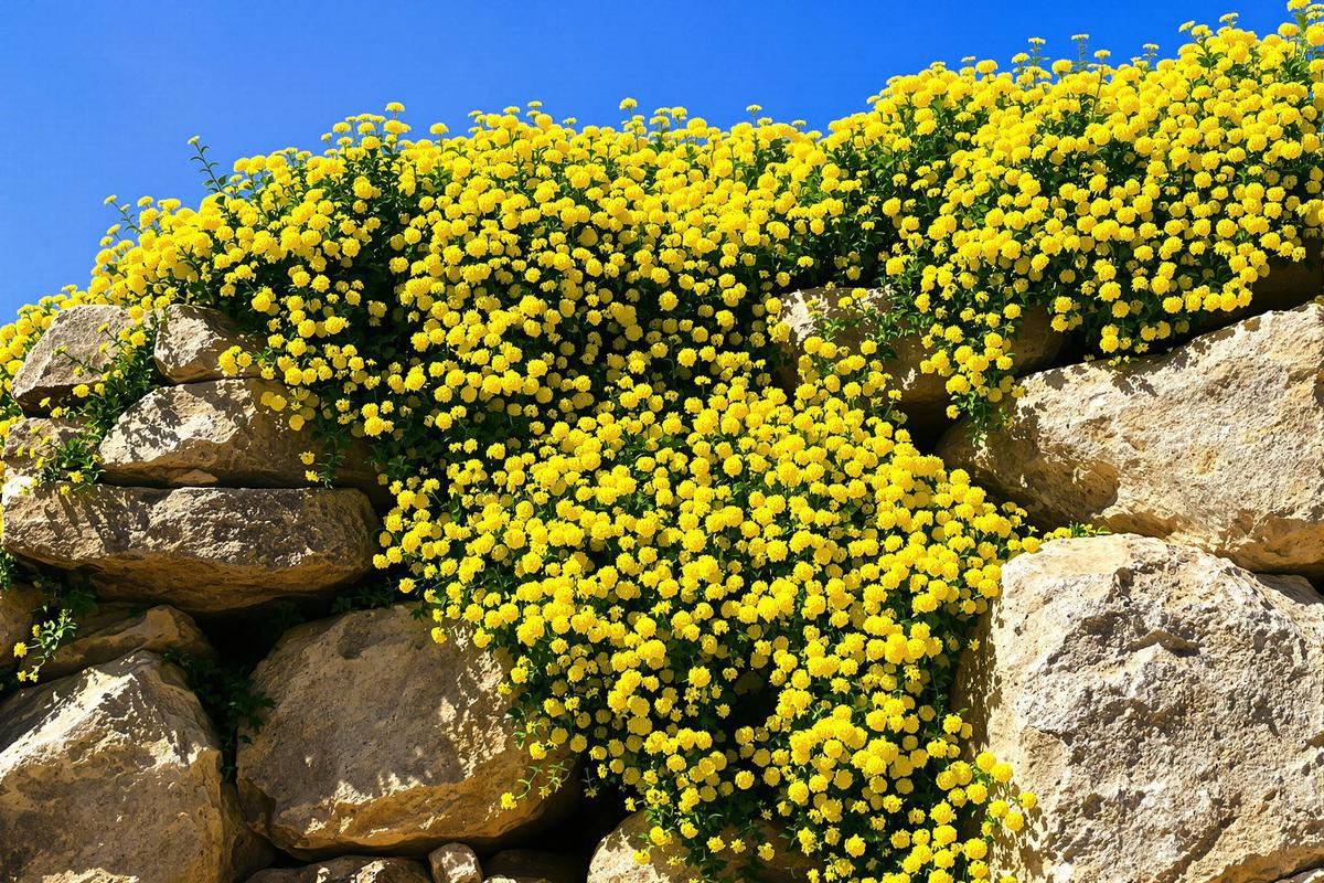 Cette fleur illuminera vos murs et rocailles comme un torrent d'or.jpg